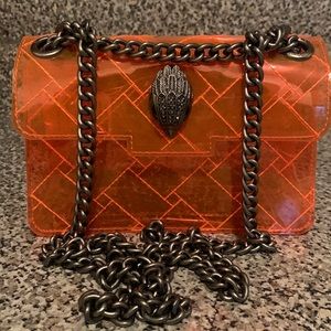 NEON ORANGE Kurt Geiger London Transparent Mini Kensington